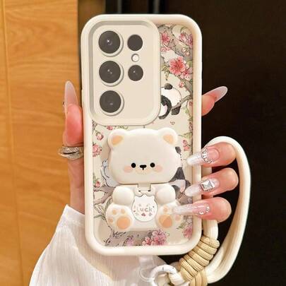 Fashion Phone Case Compatible With Galaxy S22/23/24/S25/A04/05/06/A07/A17/A14/A15/A16/A24/A25/A34, Note 7/8/9/10/11/12/13/14, 9/10/12/13C/14C/A5, MOTO, Honor X, HW, C53 C55. Also Suitable For IPhone 17/16/11/13/15Plus/15Pro/15ProMax/12/14ProMax/11ProMax/12Pro/12ProMax/13Pro/13ProMax/14Pro/14Plus, Featuring Lightweight & Comfortable Design With Elegant Floral Patterns, Kickstand And Lanyard For Protection.