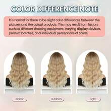 26 Inch Ombre Blonde Long Body Wave Synthetic Wig For Women - Heat Resistant Fiber, Natural Middle Part, Ideal For Daily Wear And Parties - 漸變金色 - 查看 6
