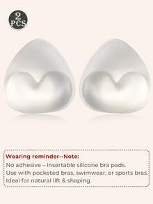 1 Pair/2pcs Women Invisible Silicone Breast Petals, Waterproof Lift-Up Nipple Covers, Thick Soft Bust Pads Suitable For Bikini, Swimwear, Wedding Dress And Daily Wear - Multicolor - View 9