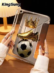 Kingsung Ốp bảo vệ họa tiết bóng đá, tương thích với Air 8 (M4) 11 inch 2026, thế hệ thứ 11 (A16) 11 inch 2025, thế hệ thứ 7/8/9, điều chỉnh đa góc với 6 chế độ giá đỡ, ngăn đựng bút tích hợp, mặt lưng trong suốt, chống sốc, chức năng tự động bật/tắt màn hình, tương thích với Samsung Galaxy Tab A9 Plus 11 inch 2023. - Nhiều màu - Xem 2