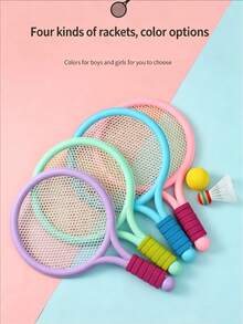 Juego de raqueta y volante de bádminton - Equipo deportivo para interiores/exteriores, adecuado para deportes escolares, fiestas de cumpleaños, vuelta al cole - Regalo educativo y divertido - Multicolor - Ver 3
