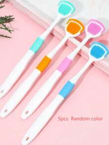 1/3 chiếc dụng cụ làm sạch lưỡi bằng thép không gỉ không gây kích ứng, dụng cụ cạo lưỡi có hình dạng phù hợp cho người lớn và trẻ em, dụng cụ chăm sóc răng miệng hiệu quả giúp làm thơm miệng và làm sạch lưỡi. - Nhiều màu - Xem 11
