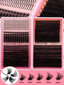 CMAYOME 680pcs D-Shaped Synthetic False Eyelashes, Including Various Density Long Lash Clusters, Soft Lash Bundles, And Mixed Lengths Of 8-16mm. Suitable For Lightweight, Waterproof And Sweat-Proof Single Cluster 3D Effect False Lashes To Create Natural And Dramatic Daily Makeup Looks - Multicolor - View 10