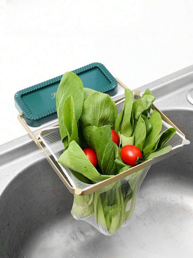 Foldable Sink Filter Rack, Kitchen Sink Drain Strainer Holder, Disposable Garbage Bag Rack To Prevent Clogging - Sink Drain Rack - View 3