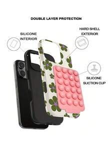 GIIPPA Bộ 1 ốp lưng điện thoại nền màu be họa tiết hoa cúc + đế hút màu hồng, phù hợp với 17 Pro Max, 16 Pro Max, 15 Pro Max, 14 Pro Max, ốp lưng điện thoại phong cách Hàn Quốc thời trang và độc đáo, tương thích với iPhone 11/12/13/14/15/54 Pro Max Plus, thiết kế thanh lịch dành cho cả nam và nữ, món quà lý tưởng cho Giáng sinh, Ngày lễ tình nhân, Lễ Phục sinh, mùa cưới và sinh nhật cho bạn gái. - Nhiều màu - Xem 2