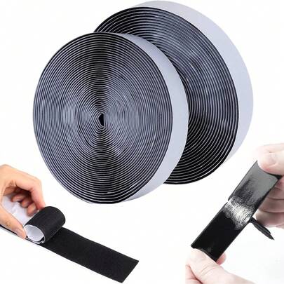 Bộ 5M/1: Băng dính hai mặt tự dính có khóa dán, dùng để dán và cố định đồ dùng trong nhà, cửa sổ, khung ảnh, bảng tên, màn chống muỗi, thảm, đồ trang trí Giáng sinh, dán và cố định, độ bám dính mạnh.