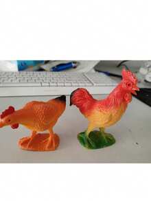 2pcs Miniature Farm Animal Realistic Model, Cow, Sheep, Duck, Puppy, Piglet Figurines - Multicolor - View 14