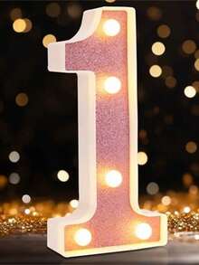 1件 21cm/8.2in LED 粉色字母燈，適用於婚禮求婚裝飾、生日派對裝飾、週年紀念裝飾、節日裝飾、臥室書桌裝飾字母燈、數字燈、女孩房裝飾小夜燈 - 21公分粉紅色 - 查看 37
