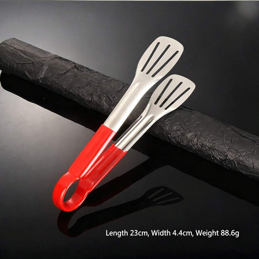 Penjepit Makanan Tiga Kawat Stainless Steel, Penjepit Panggangan Ekstra Panjang Tahan Panas dan Anti Selip, Peralatan Masak Dapur Serbaguna untuk Daging, Salad, Roti, dan Penyajian Prasmanan BBQ - MultiWarna - View 1