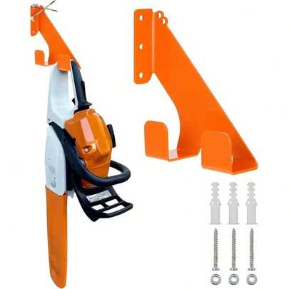 1 Giá Treo Cưa Thép Chịu Lực Gắn Tường - Giá Treo Cưa Thép Đa Năng Kèm Phụ Kiện Lắp Đặt, Giá Để Đồ Dùng Trong Nhà Để Xe Đáng Tin Cậy Cho Cưa Máy và Dụng Cụ Khai Thác, Móc Treo Cưa Chống Gỉ Sét Cho Xưởng Và Nhà Để Xe