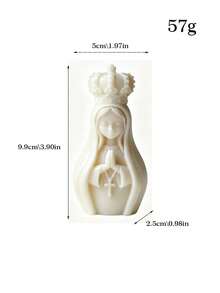 شمعة معطرة على شكل فتاة مصلية مصنوعة يدويًا، لديكور المنزل، هدية عيد ميلاد، ديكور شمعة الصلاة الدينية - شمعة الفتاة المصليّة - مشاهدة 11
