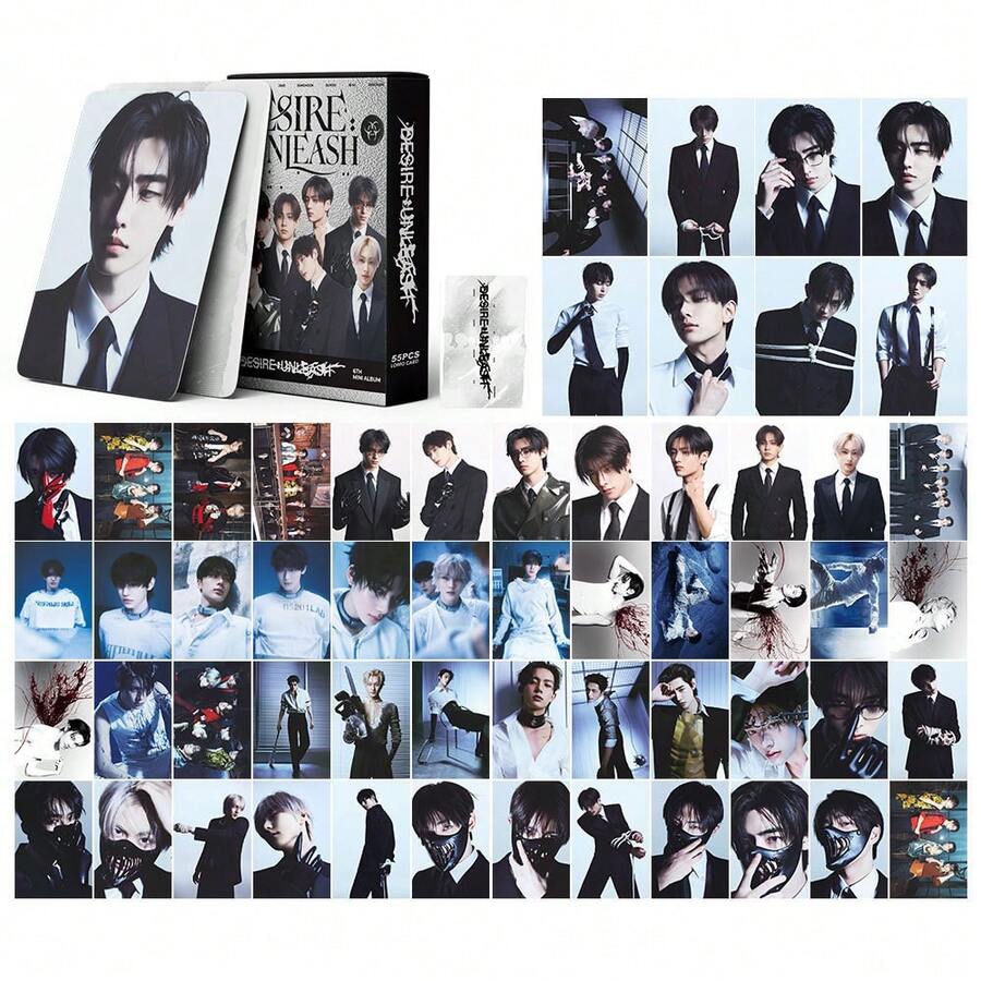 55张第六张迷你专辑《DESIRE:UNLEASH》小卡套装,全套55张LOMO卡,DESIRE:UNLEASH小卡套装,粉丝收藏礼物,追星族礼物 - 彩色 - 查看 1