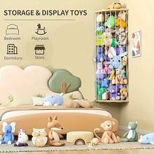 Adjustable Wooden Angle Rack With Star Pattern And Practical Hook - Ideal For Storage In Nursery, Playroom And Bedroom - Multicolor - View 3