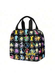 Cute Cartoon Storage Bag Thickened Waterproof Handbag Portable Insulated Storage Pouch For Students And Office Workers Fashion Lightweight College Style - Multicolor - View 5