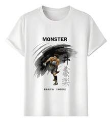Tshirt Muscle Freaks Boxing Naoya Inoue Style Print - 白色 - 查看 1