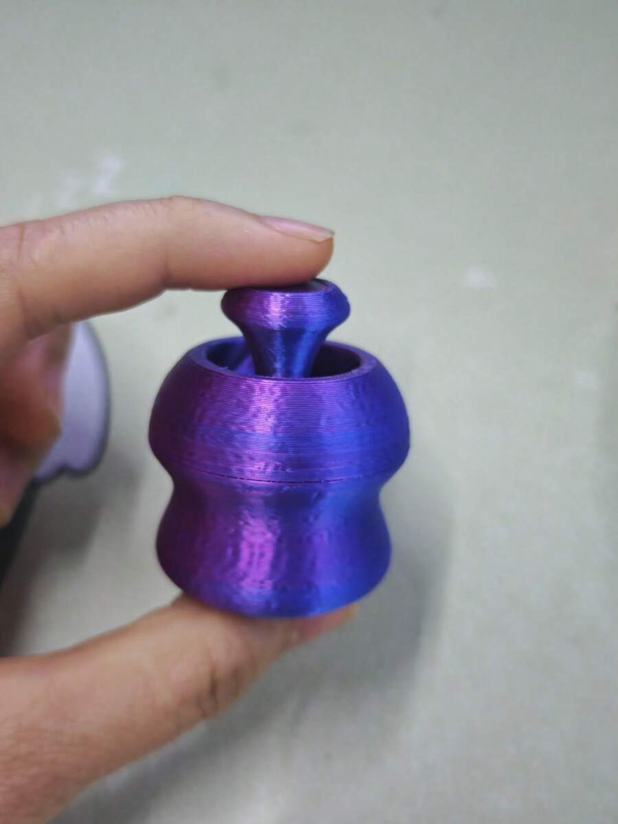 1 pieza Juguete de alivio de presión de dedos impreso en 3D, diseño portátil, juguete de alivio de estrés de tamaño de bolsillo adecuado para el escritorio de la oficina, regalo perfecto para varios festivales y fiestas - Multicolor - Ver 1
