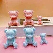 Sitting Bear Shaped Candle Silicone Mold DIY Handmade Aromatherapy Plaster Resin Multi-Functional Silicone Mold - Bear - View 1