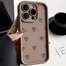 Funda de teléfono Simple Love Heart para iPhone 11/11 pro/11 pro max/12/12 pro/12 pro max/13/13 pro/13 pro max/14/14 pro/14 pro max/15/15 pro/15 pro max/16/16 pro/16 pro max/17/17 pro/17 pro max, funda de silicona suave. - Estilo (1 pieza) - Ver 12