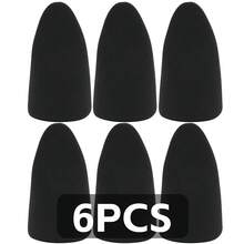 黑色火箭造型化妆海绵，干湿两用，适用于粉底、遮瑕、腮红等，柔软化妆粉扑，多种规格可选2/4/6/8/12个装 - 彩色 - 查看 12