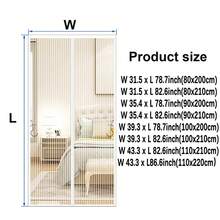 Magnetic Screen Door - Self-Sealing, Heavy Duty, Hands-Free Mesh Divider, Magnetic Screen Door Curtain, Patio Screen Door Mesh Divider, Magnetic Screen Door - White - View 4