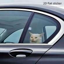 A Whimsical And Amusing Cat Decal Sticker; Suitable For Car Windows, Bumpers, Notebooks, Helmets, Motorcycles, And Other Animal Pet Gifts - A - View 2