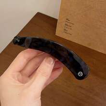 1个简约百搭醋酸纤维豹纹香蕉发夹，2026新款优雅高马尾爪夹（女士款） - 彩色 - 查看 8