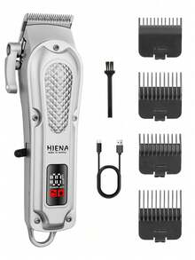 HIENA 2件套男士电动理发器，配备T9刀头，带LED数字显示屏的电动理发器，集成理容套装，适合家庭和专业沙龙使用（单把理发器可选） - 查看 8