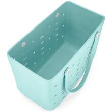 X-Large Capacity EVA Tote Bag For Women, Multi-Size Waterproof Beach Handbag, Perforated Breathable Open Design, Lightweight & Quick Dry Shoulder Bag, Sandproof & Washable, Durable Rubber Material, Perfect For Pool, Vacation, Travel, Camping, Gym, Picnic, Shopping, DIY Ready Solid Color Basket Bag, Holiday Gift - 彩色 - 查看 9
