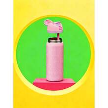 32oz Insulated Stainless Steel Water Bottle Leakproof Travel Gym Office Mug - Coral Pink - View 27