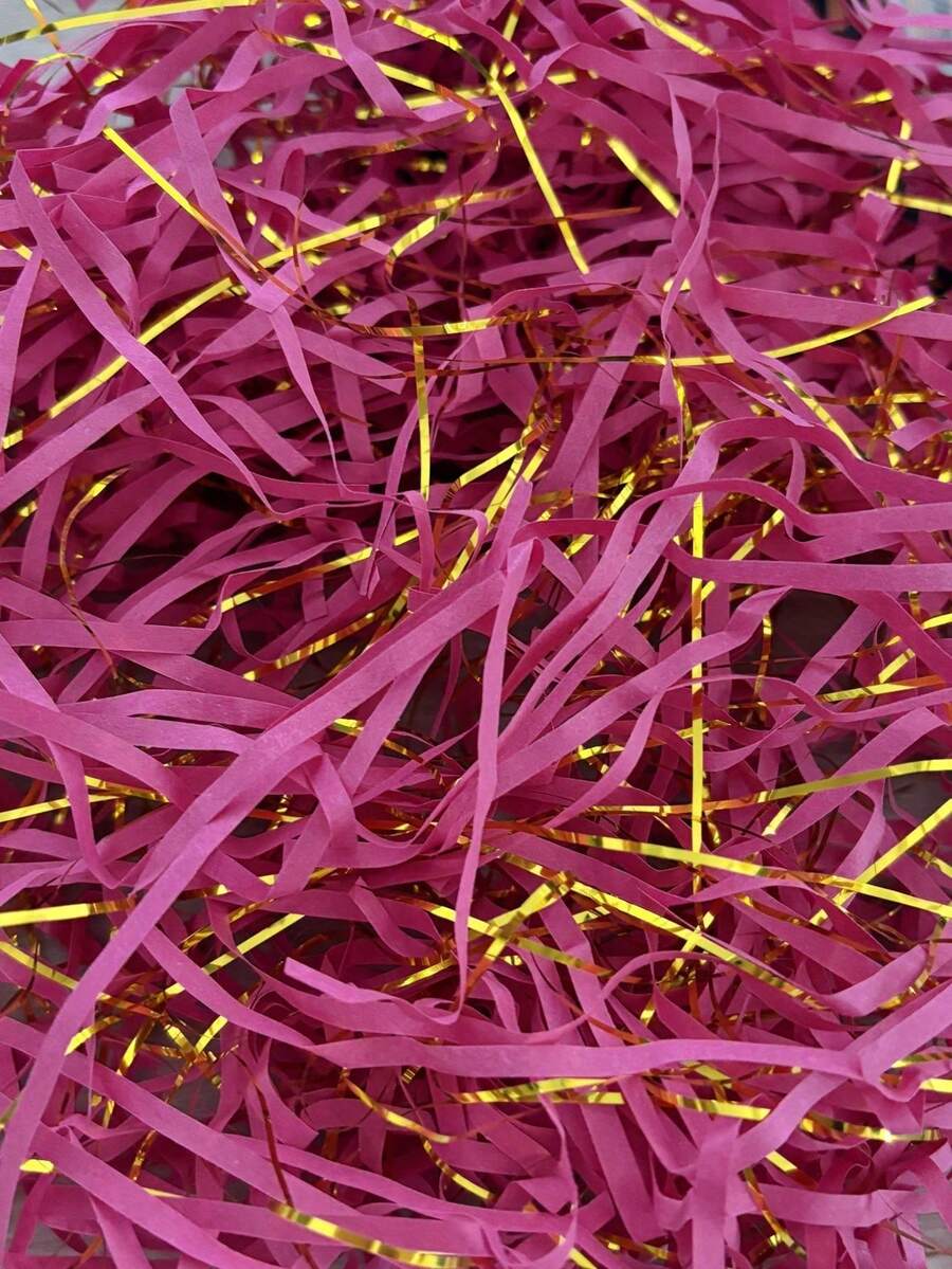 10g Relleno de raffia de color dorado mixto, material de embalaje para cajas de regalo/dulces de papel de raffia - multicolor - Ver 1