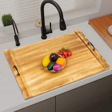 RV Stove Top Cover, 30 X 22 Inch Noodle Board Stove Cover, Wood Stove Cover Board With Handles For Placing On Gas Hobs, Electric Hobs, Kitchen Sinks Storing Fruits And Vegetables, Pine Wood - 1-wood - View 4