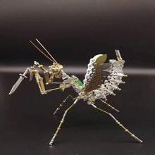 3D Metal Puzzle Mechanical Praying Mantis Steampunk Precision Handmade Assembly Model Adult Stress Relief DIY Toy Metal Material Desktop Decoration Collectible Creative Gift - Multicolor - View 10