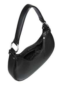 Nueva llegada Bolso de hombro en forma de media luna, bolso de mano de gran capacidad portátil de lujo y alta gama - Negro - View 6
