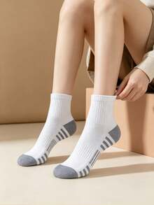 3/5/6/10/12/20 Pairs Men's Short Socks Spring/Summer Black & White Outdoor Sports Ankle Socks - Multicolor - View 8