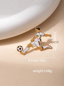 1 Ghim cài áo hình cầu thủ bóng đá bằng hợp kim, ghim cài áo chủ đề thể thao bóng đá, quà tặng trang trí ba lô dành cho người hâm mộ bóng đá. - Nhiều màu - Xem 6