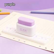 Dụng cụ đục lỗ sổ tay dạng rời, đục 3 lỗ điều chỉnh được, phù hợp với khổ giấy A5/A6/A7, chứa được 8 tờ, thích hợp cho sổ tay và các dự án DIY. - nhiều màu - Xem 11