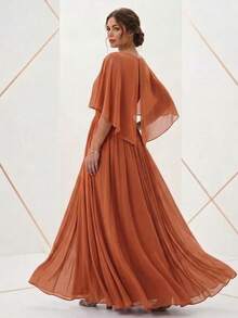 Party Dress For All Special Occasions, Graduations, Weddings, Guests. - Terracotta - View 2