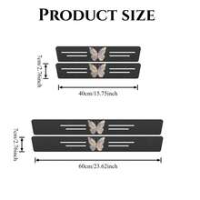 4pcs Gold Butterfly Creative Design Car Door Sill Protector Stickers, Carbon Fiber Stickers For Car Door Anti-Scratch, Anti-Dirt, Pedal Protection - Butterfly - View 7