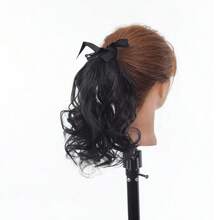 30cm Peluca de cola de caballo sintética corta con rizo de agua, con cordón para atar para mujeres - Multicolor - Ver 9