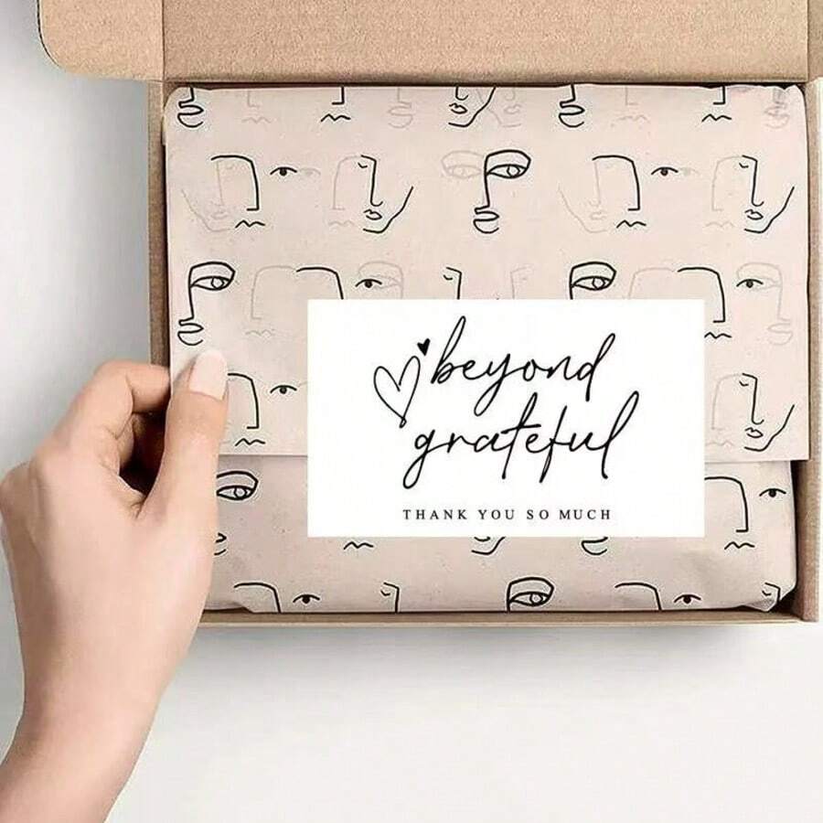 50 Pack White Thank You Cards, Thick Paper Smooth Writing Mini Gift Cards, Simple Elegant Blank Decorative Message Cards For Supporting Small Business, Store Owners, Online Shop Sellers, Perfect For Business Packaging, Retail Orders, Party Favors, Holiday Greetings, Birthday, Thanksgiving, Baby Shower, Wedding, Back To School & Daily Gratitude Stationery Supplies - Multicolor - View 1