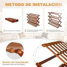 JESUS zapatera Plegable No Requiere instalación Organizador Zapatos de instalación Libre de 4 Capas zapatera Organizador 12-16 Pares de Zapatos zapatera para Dormitorio Puerta Sala de Estar - como en la imagen - Ver 4