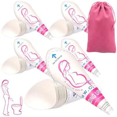 30PC/0PC Diable Female Urinan Dece Pable Pee El Tanding Pee Diable For Wen Of Paper Female Urinal El For Camping Travel Hiking Ouide
