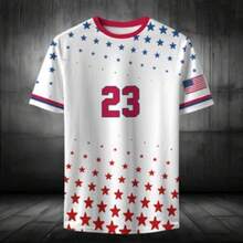 Personalized USA 2026 Soccer Jersey Set Red White Blue, Custom Name Number America Shirt, Patriotic Soccer Uniform Kit Men Women Youth - 成人T卹 - 查看 9