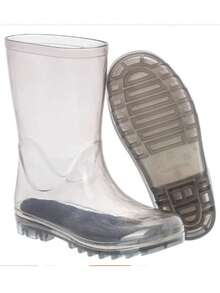 Pink Glitter Waterproof Children's Rain Boot R – Durable And Non-Slip High-Top Rain Boot For Girls "Magic Glitter" - 高幫透明煙燻色 - 查看 6