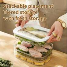 Multi-Layer Refrigerator Airtight Storage Containers, Cooked Meat Box, Bacon Container With Lid, Food Storage Box, Transparent Preservation Box - View 6
