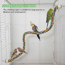 1 pieza - Juguete de escalada para loros - Cuatro tamaños a elegir, cuerda para escalar, cuerda de algodón para escalar, juguete de entrenamiento para aves, suministros para mascotas de aves - Cuerda para trepar pájaros - Ver 10