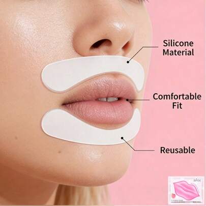 1 Set de Parches de Silicona Anti-Arrugas para Labios, Pegatinas Quitarrrugas para la Boca