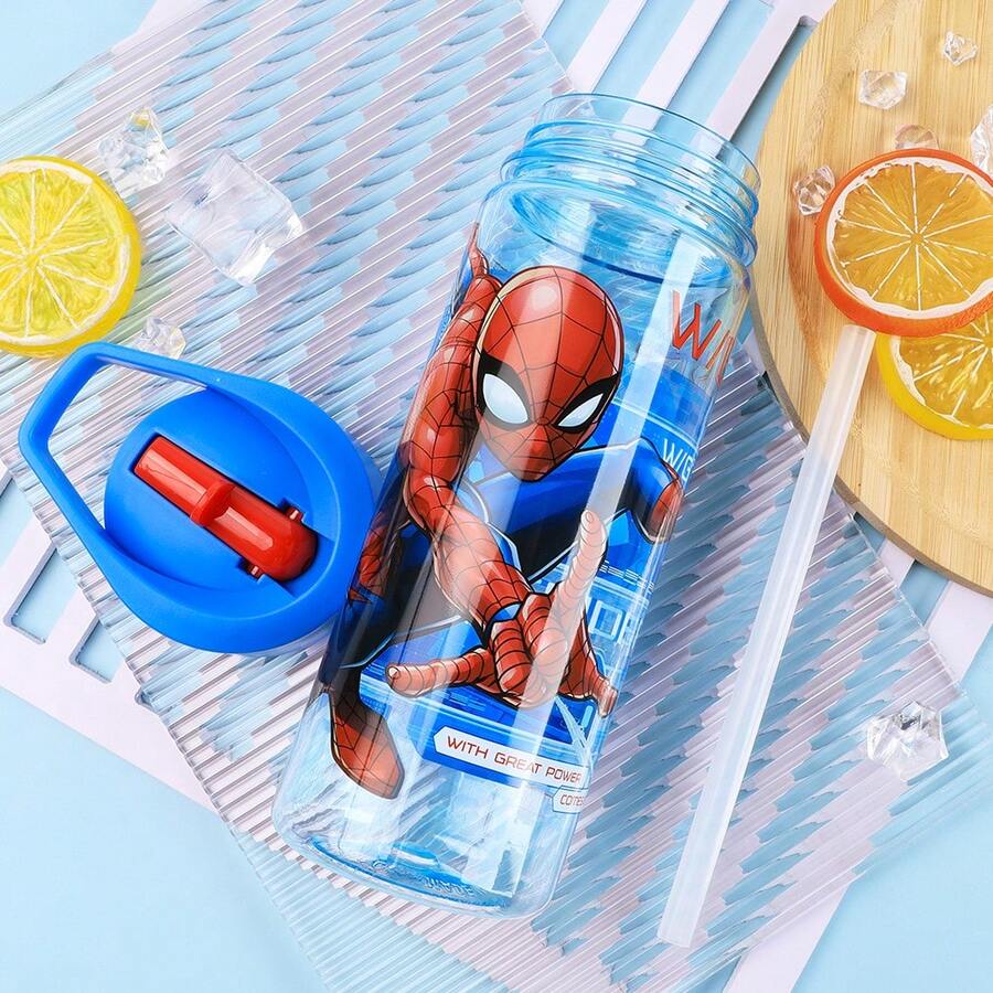 Monogram Marvel 1 Chiếc cốc có nắp ống hút, chống tràn, nhẹ, không vỡ, in hình Người Nhện chính hãng, thiết kế sưu tầm, cốc du lịch, đồ dùng uống tiệc dễ thương, vật dụng nhà bếp thiết yếu. - Nhiều màu - Xem 1