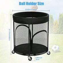 Ball Storage, Basketball Holder Ball Rack Basketball Organizer Bin 2 Side Opening Ball Cart With Wheels Sports Equipment Organizer Ball Organizer Garage Room Gym Indoor Outdoor - Default - View 5