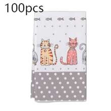 1 件/2 件/4 件/6 件/8 件/100 件装，厨房毛巾，图案为有趣的黑猫玩厕纸/可爱的猫咪波点图案，采用 100% 聚酯纤维制成，吸水性强，快干易清洗，可手洗、机洗和干洗，采用 2D 平面印花技术，图案清晰不褪色。 - 彩色 - 查看 14